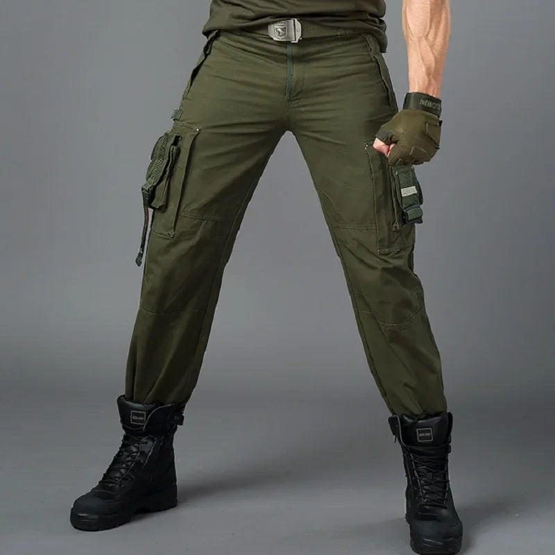 2024 CARGO PANTS Overalls Male Men's Army Wide TACTICAL PANTS MILITARY Work Many Pocket Combat Army Style Men Straight Trousers