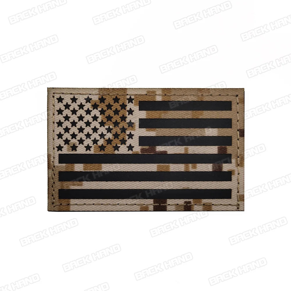 US Flag Reflective Patch USA  SRT Military Special Forces Tactical Fastener Patch Hook and Loop Army Badge Armband Costumes DIY