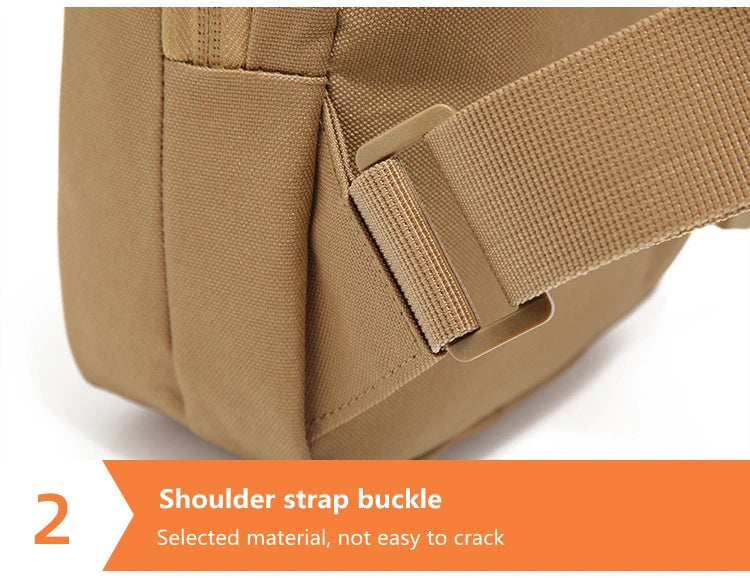 Outdoor Men Chest Bags Leisure Waterproof Shoulder Crossbody Bag Large Space Chest Bag Practical Durable Sling Bag Travel Sports