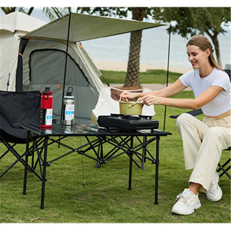 Egg Roll Table Camping Folding Portable Table Camping Equipment Aluminum Alloy Camping Desk Outdoor BBQ Picnic Table 캠핑테이블