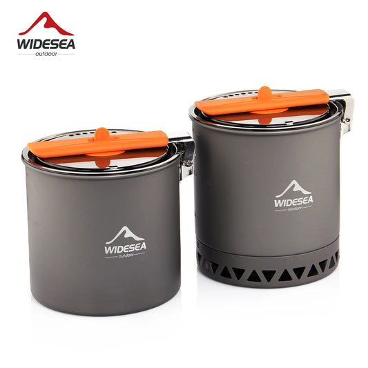 Widesea Tableware for Camping 1.6L Pot Tourist Dishes Tourism Hiking Picnic Cooking Supplies Equipment Cookware Trekking Bowler