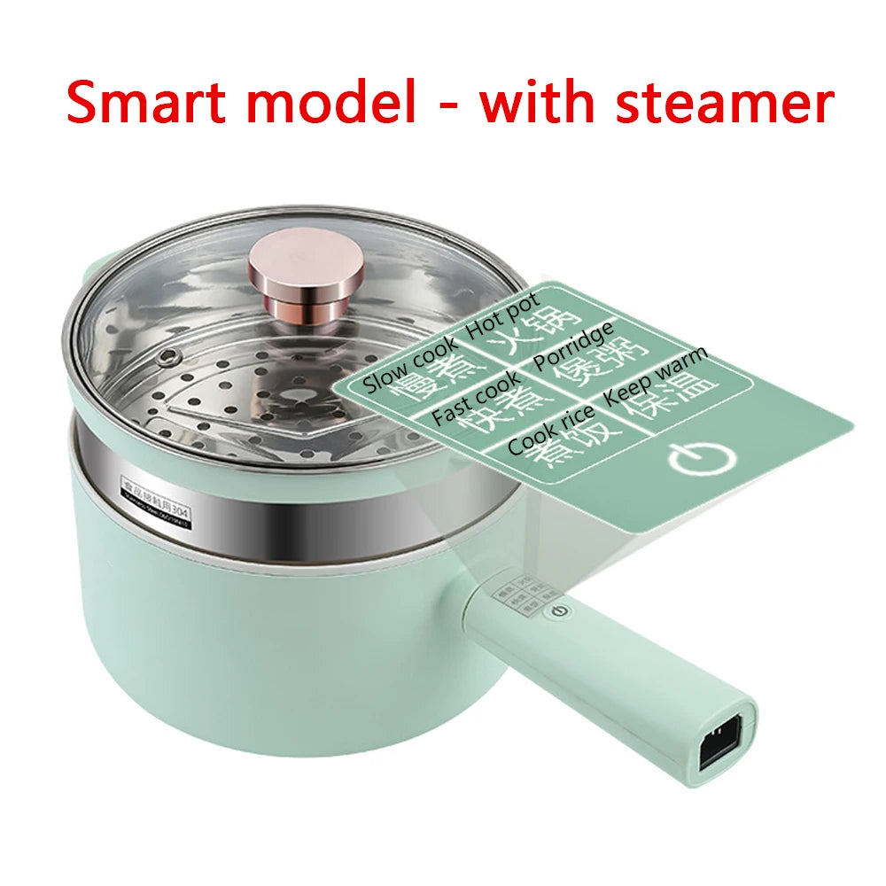 DMWD 1.8/2.5L Household Cooking Pot Electric Rice Cooker Mini Hot Pot Food Steamer Porridge Soup Pot Breakfast Maker Frying Pan