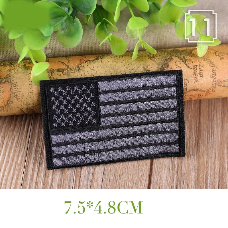 USA Flag Military Appliques Badges Cool National Embroidered Backpack Patches for Clothes Fashion DIY Stripe Stickers Applique