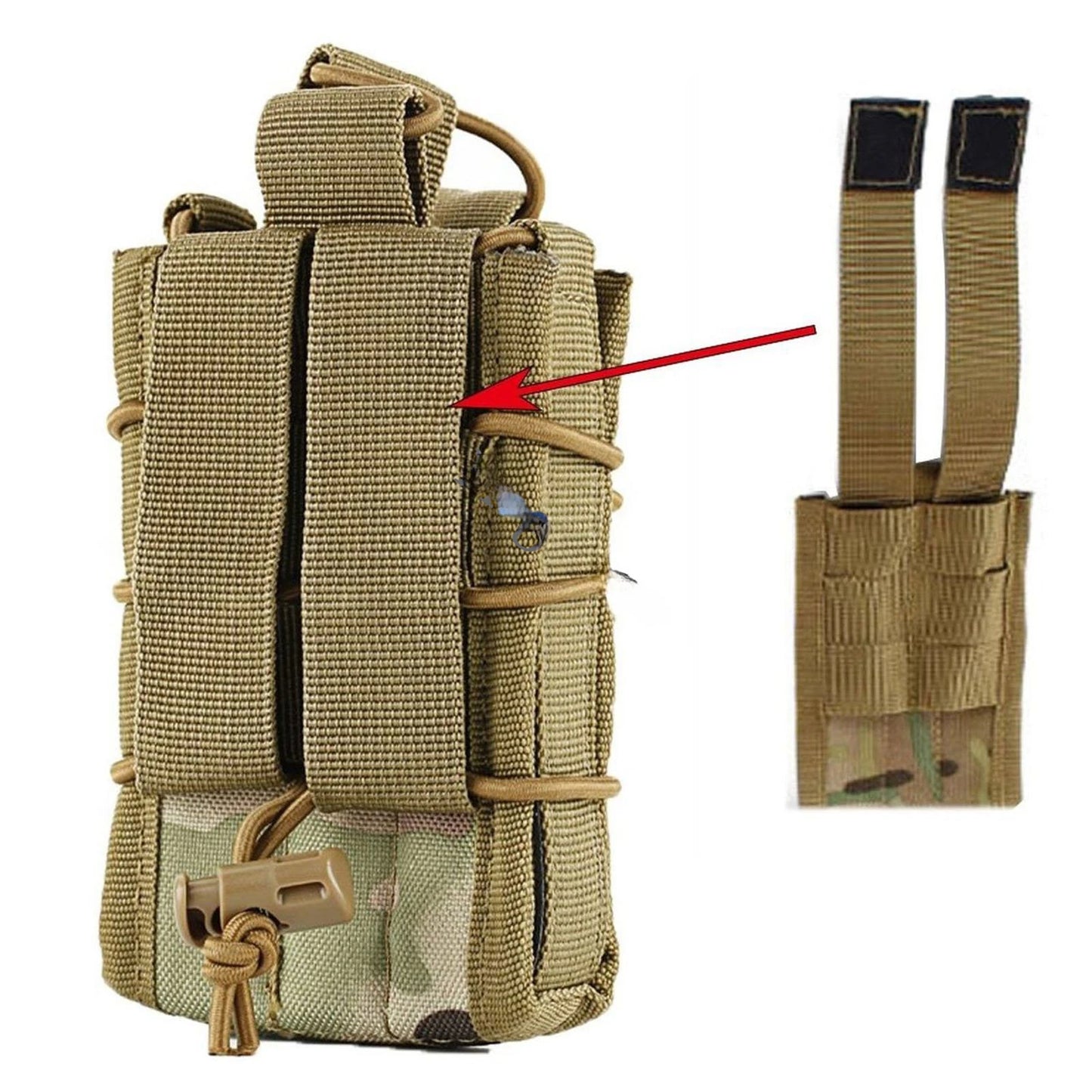 Tactical Molle Magazine Pouch Holder Open Top Single Double Rifle Pistol Mag Carrier for M4 M16 AK AR Glock M1911 9mm Mag Pouch