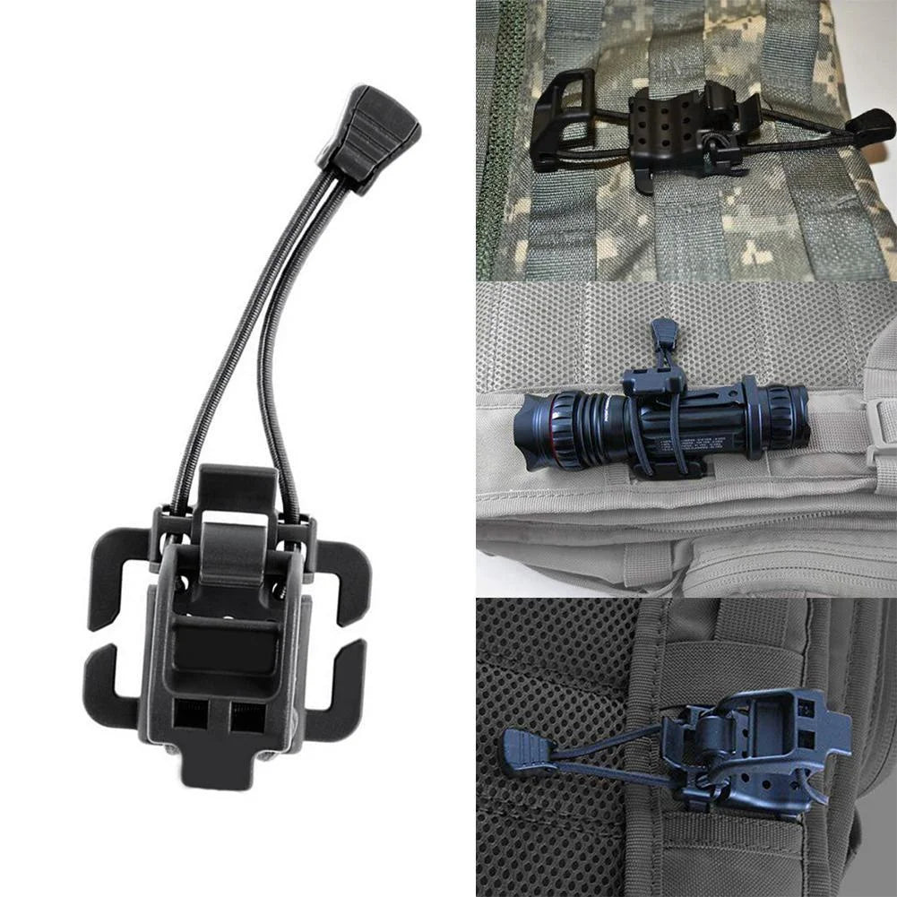 LUC Tactical Wheel Clip Molle Military Hiking Backpack Accessory Multifunction Hanging Buckle Shovel Clamp Bracket Binding Clip