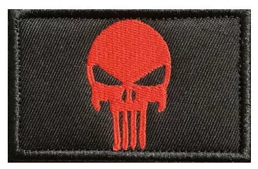 Punish Skull Embroidery Hook&loop Patch USA Flag Skull Morale Badge Multicam Tan Black Cranium Tactical Backpack Cap Attachments