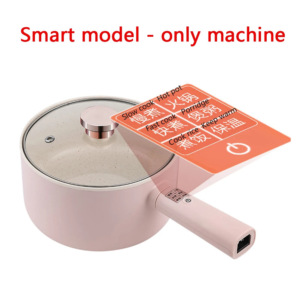 DMWD 1.8/2.5L Household Cooking Pot Electric Rice Cooker Mini Hot Pot Food Steamer Porridge Soup Pot Breakfast Maker Frying Pan