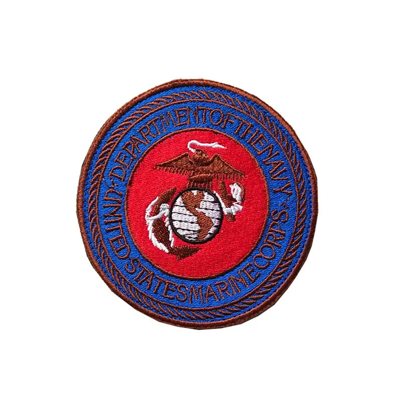 USA Flag Marine Armband Embroidery Badge Hook and Loop US Marines Patch SEAL Rescue Medical Military Sticker for Cloth Applique