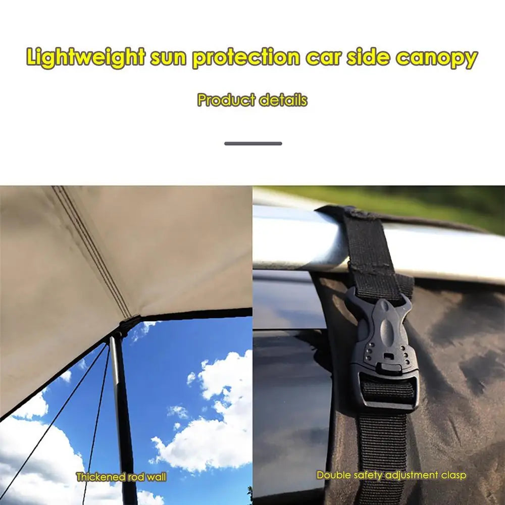 Truck Canopy Oxford Cloth Car Side Awning Rooftop Portable Auto Canopy Camper Trailer Sun Shade Suv Tent Attachment For Camping