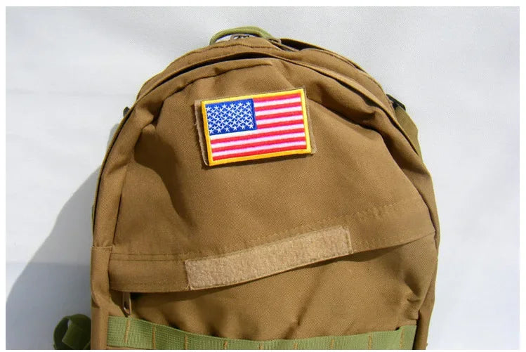 Punish Skull Embroidery Hook&loop Patch USA Flag Skull Morale Badge Multicam Tan Black Cranium Tactical Backpack Cap Attachments