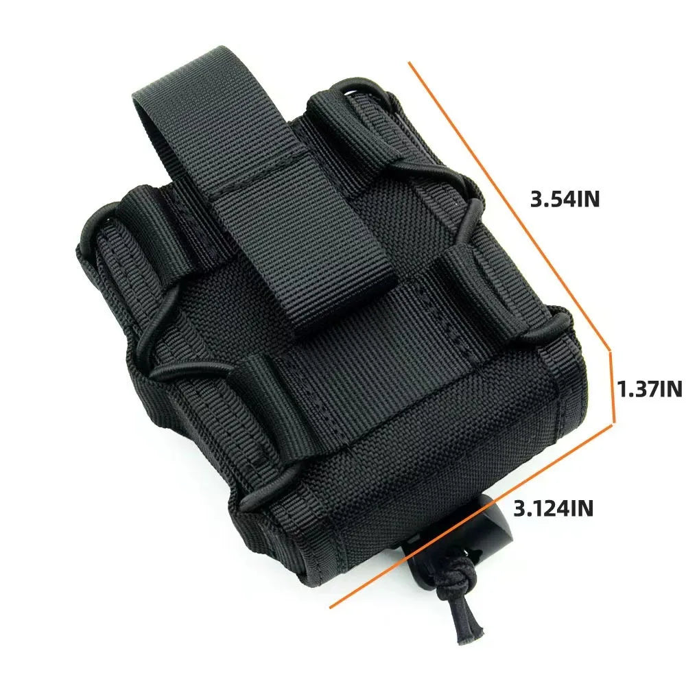 Portable Molle System Nylon Handcuffs Open Top Universal Handcuff Frame Wear-Resistant Handcuff Leather Sleeve Waist Bag