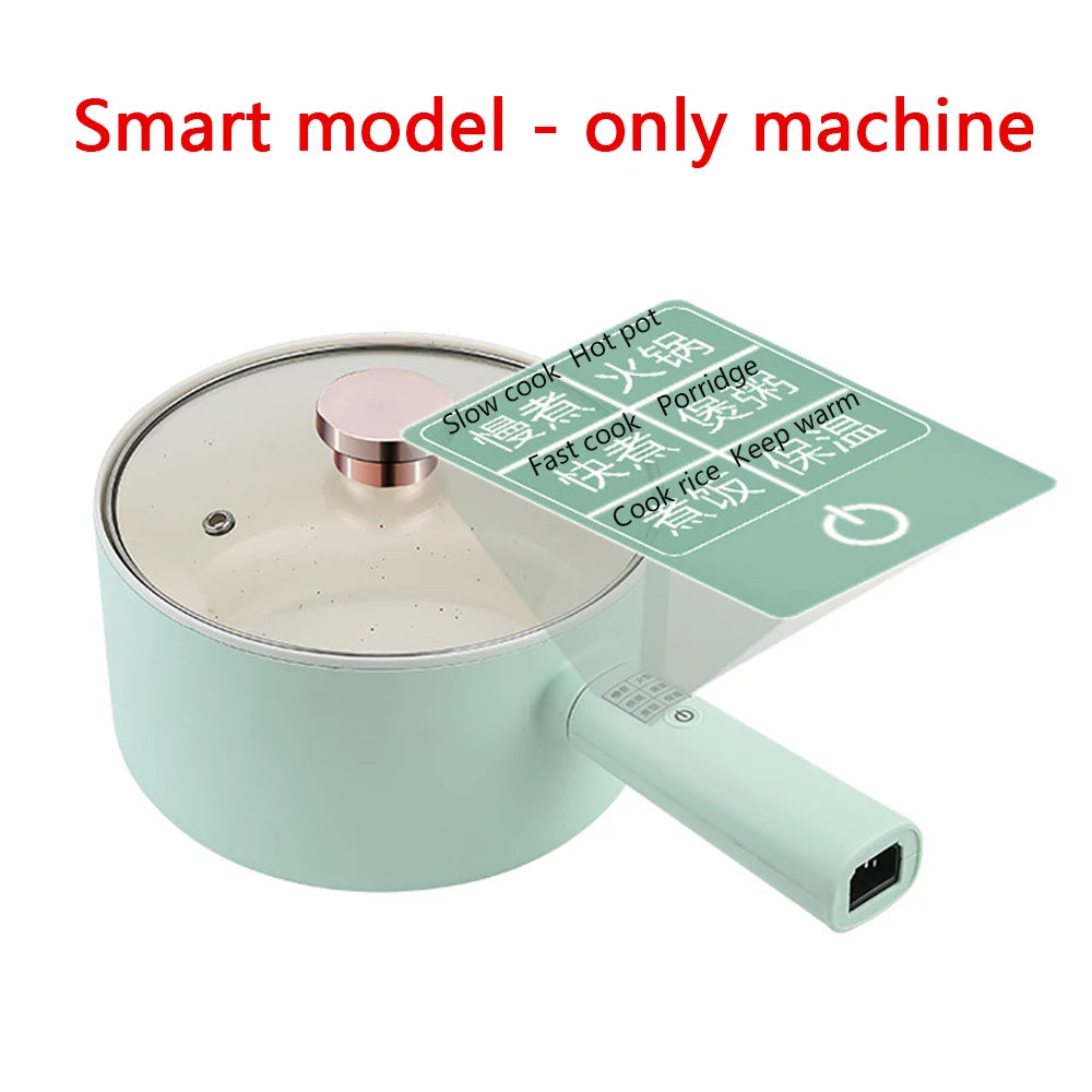 DMWD 1.8/2.5L Household Cooking Pot Electric Rice Cooker Mini Hot Pot Food Steamer Porridge Soup Pot Breakfast Maker Frying Pan