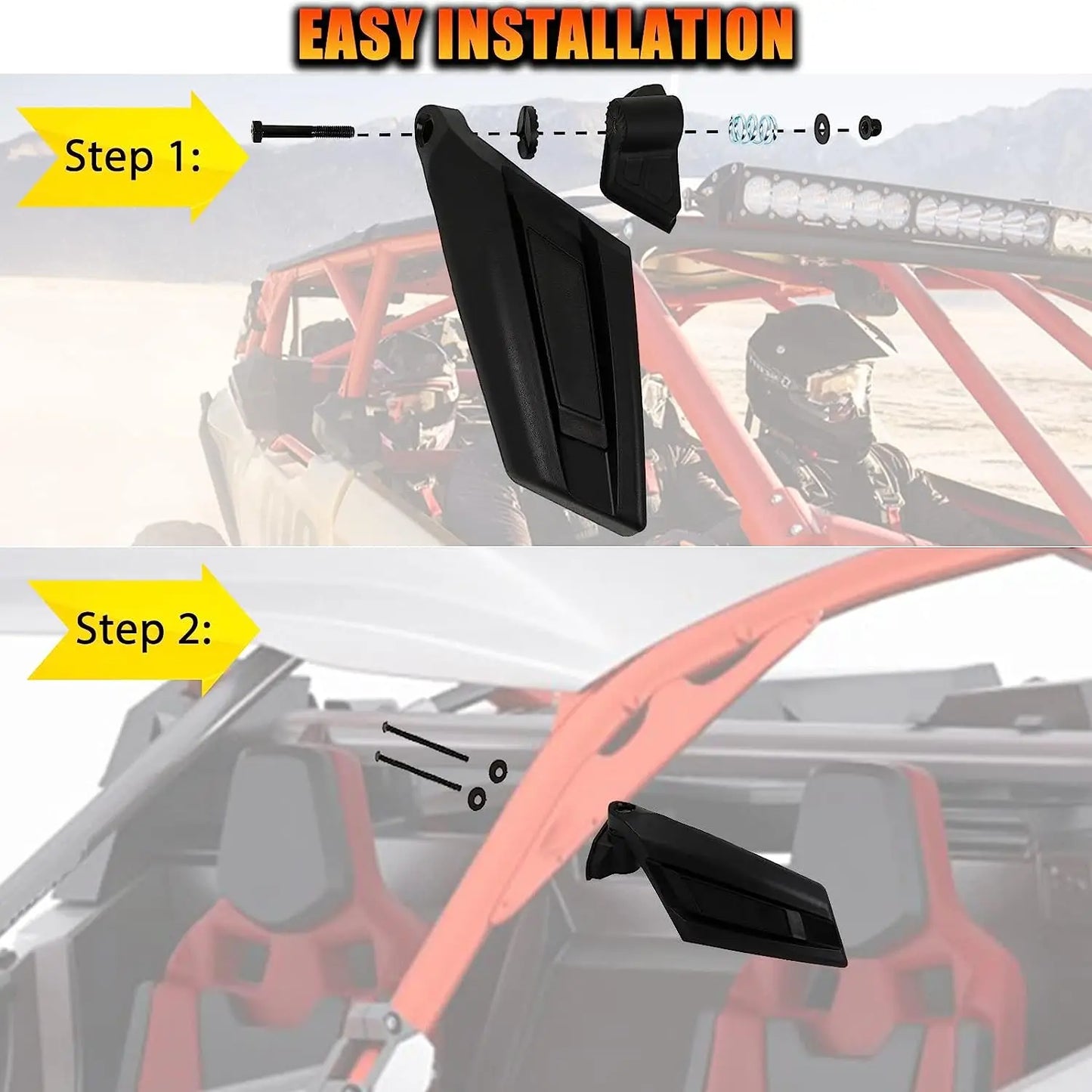 Maverick X3 Side Mirror Rear View Racing Style Compatible with Can Am Maverick X3 XRS XDS MAX Off-road 2017 2018 -2023