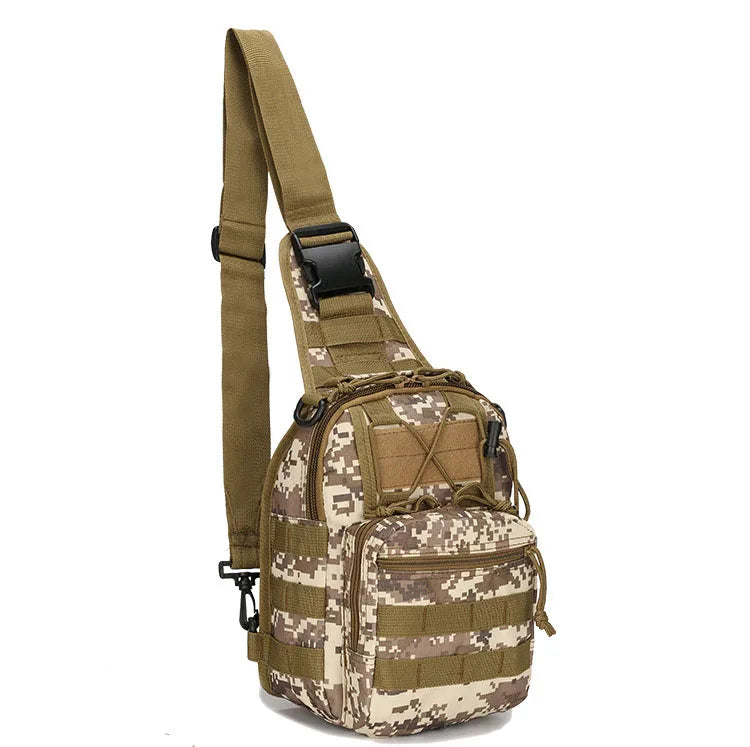 Outdoor Tactical Chest Bags Men's Small Chest Bag Cycling Shoulder Bag Army Camouflage Climbing Portable Messenger Bag 600D Wate