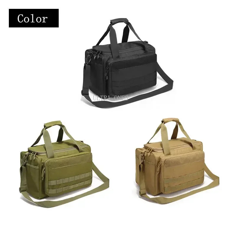 Tactical Range Bag Outdoor Hunting Training Shooting Molle Gun Bags Climbing Hiking Camping Large Capacity Handbag