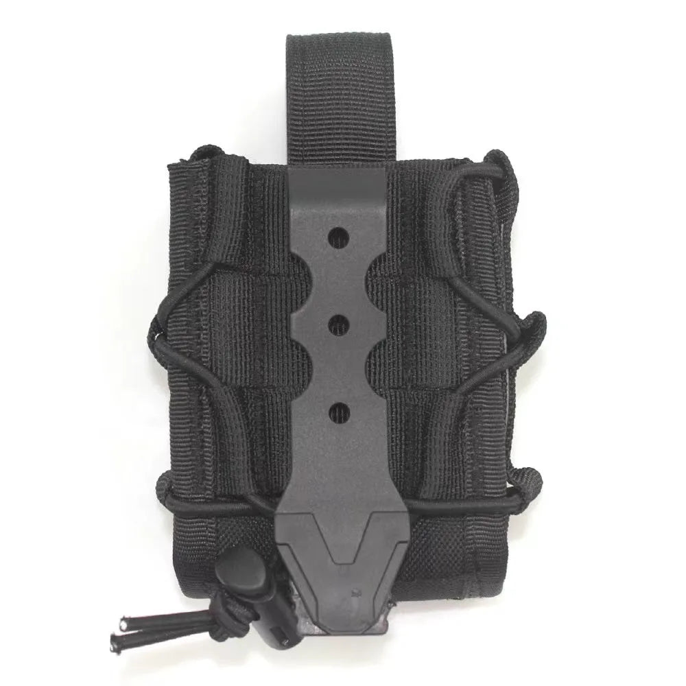 Portable Molle System Nylon Handcuffs Open Top Universal Handcuff Frame Wear-Resistant Handcuff Leather Sleeve Waist Bag