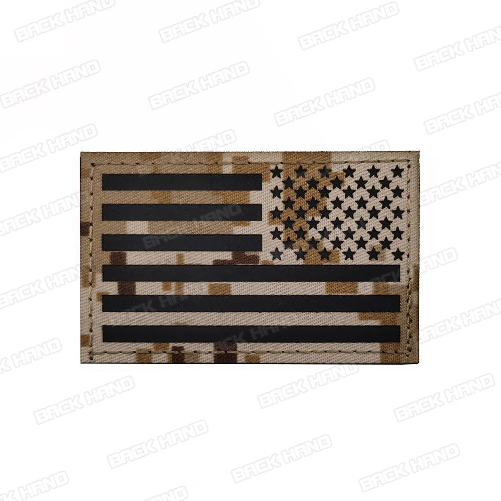 US Flag Reflective Patch USA  SRT Military Special Forces Tactical Fastener Patch Hook and Loop Army Badge Armband Costumes DIY