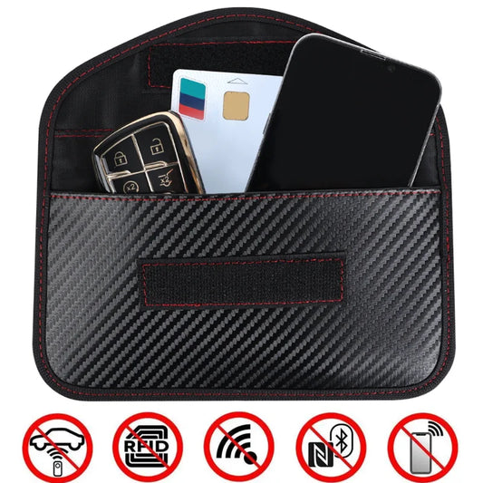 Car Keys Signal Blocker bag Remote Control Blocking Shielding Faraday Bag Protector Bag Keys Pouch Safe Lock Key Case