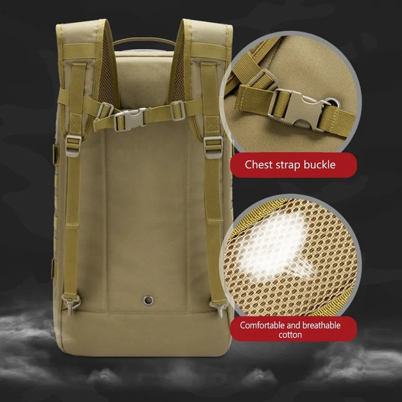 Travel Backpack Tactical Militari Bag Waterproof Hiking Rucksack Outdoor Nylon Shoulder Package for Camping Climbing Molle