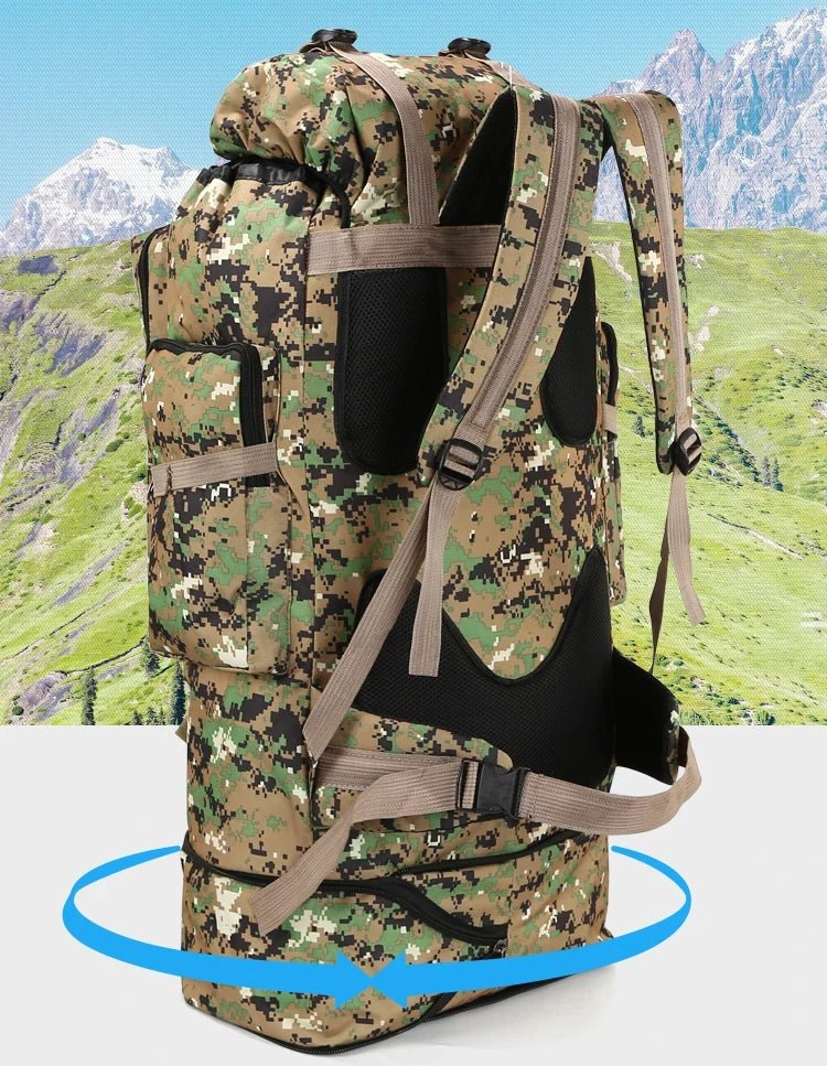 100L Tatical Backpack For Camping Hiking Travel Bags Large Capacity Molle Bag Backpacks Rucksack sac a dos homme