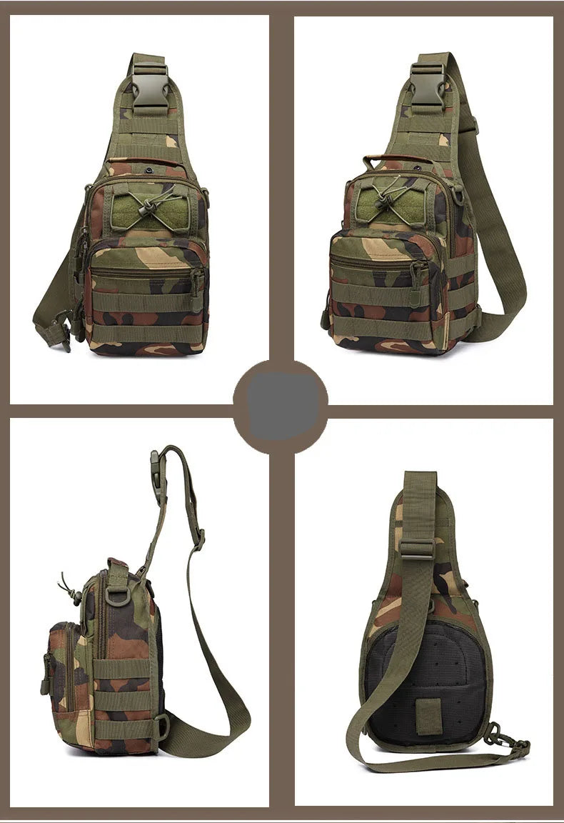 Hiking Trekking Tactical Backpack Sports Climbing Shoulder Bags Camping Hunting Daypack Fishing Outdoor Military Shoulder Bag