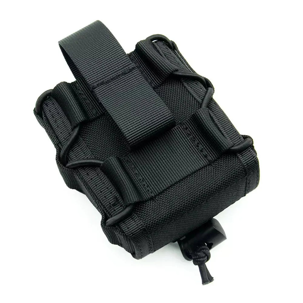 Portable Molle System Nylon Handcuffs Open Top Universal Handcuff Frame Wear-Resistant Handcuff Leather Sleeve Waist Bag