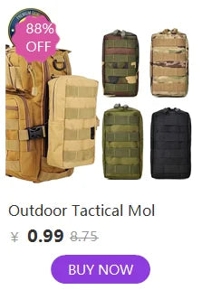 Molle Right Left Interchangeable Tactical Pistol Hand Gun Holster Hunting Black Magazine Slot Holder bag