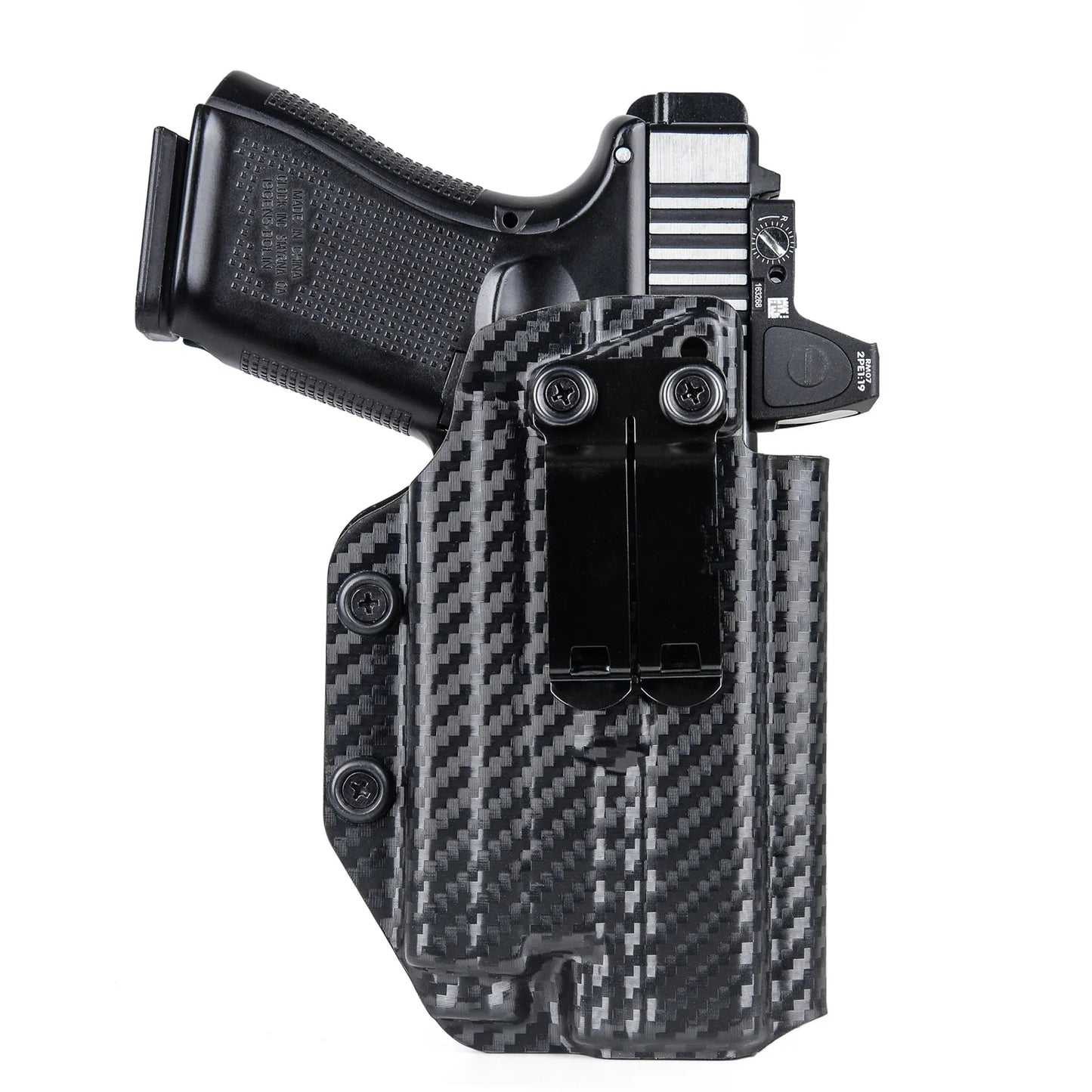 IWB Kydex Holster for Glock 17 22 31 with Olight Baldr Mini 600 Lumens Tactical Flashlight Inside Waistband Concealed Carry