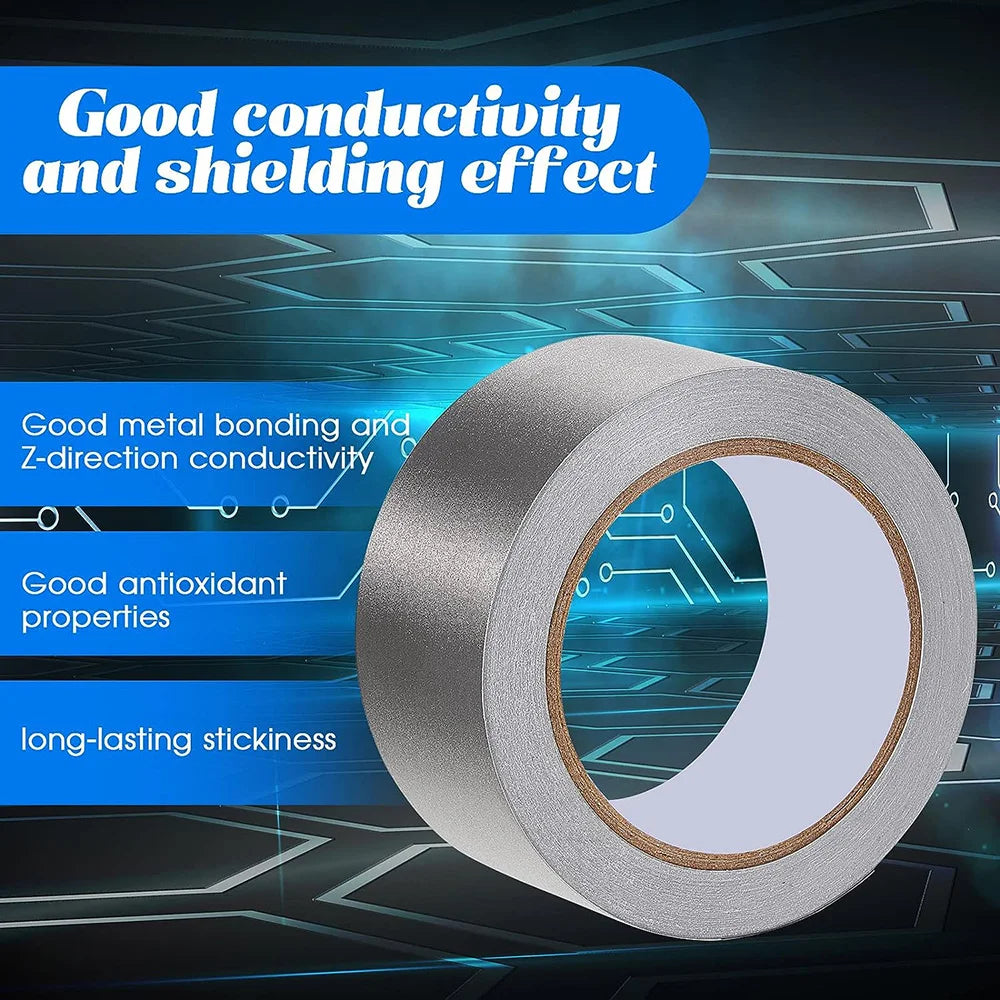 Faraday Tape Double Conductive Fabric Tape for Laptop Mobilephone LCD Repair EMI Shielding, RF Signal Blocking 20M