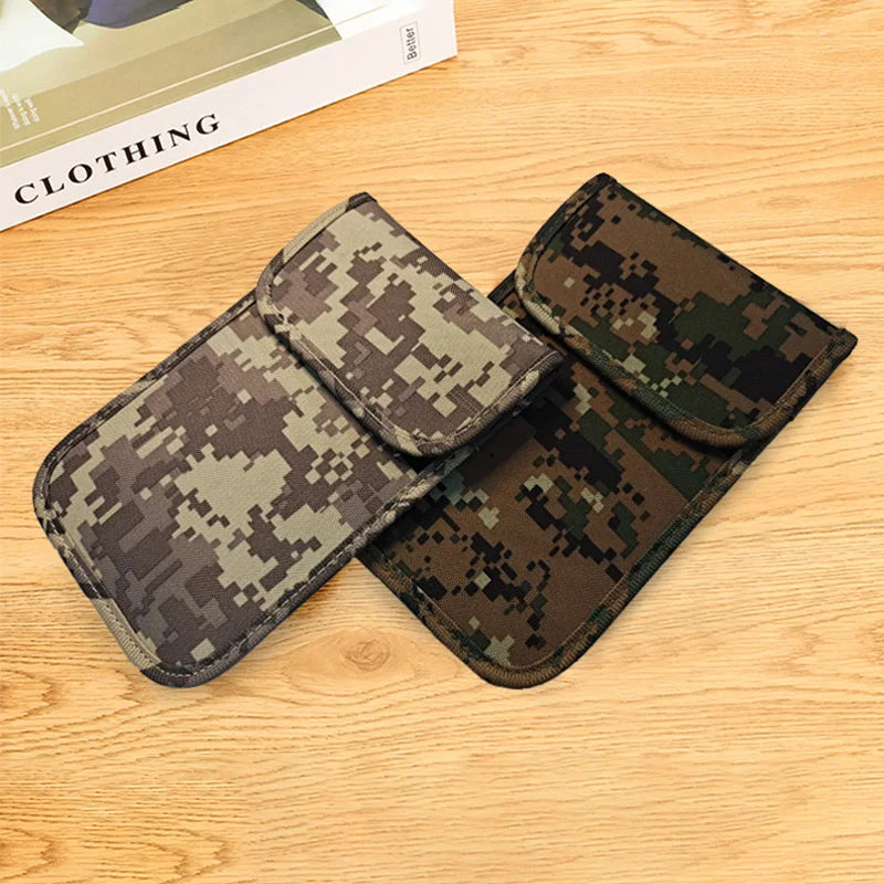 Faraday Bag Camouflage Tablet Cell Phone Signal Blocking RFID Signal Blocking Shielding Pouch Case GPS Location EMF Protection