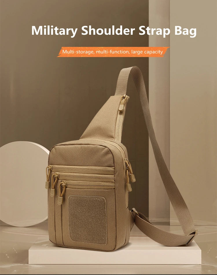 Outdoor Men Chest Bags Leisure Waterproof Shoulder Crossbody Bag Large Space Chest Bag Practical Durable Sling Bag Travel Sports