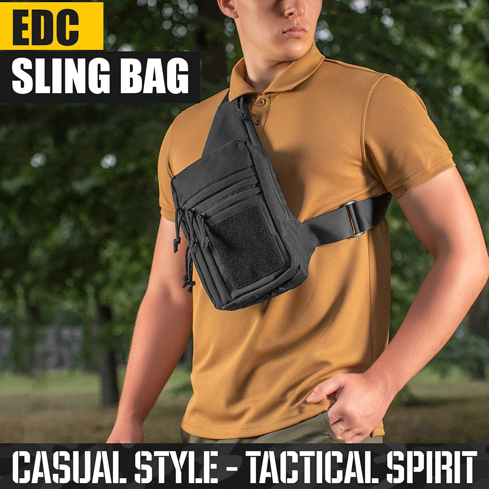 Tactical Pistol Gun Case Shoulder Bag Crossbody Shoulder Bag Outdoor Hiking Camping Backpack Hunting Pack with Gun Holster