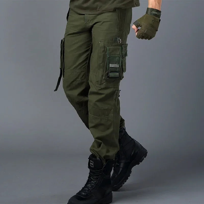 2024 CARGO PANTS Overalls Male Men's Army Wide TACTICAL PANTS MILITARY Work Many Pocket Combat Army Style Men Straight Trousers