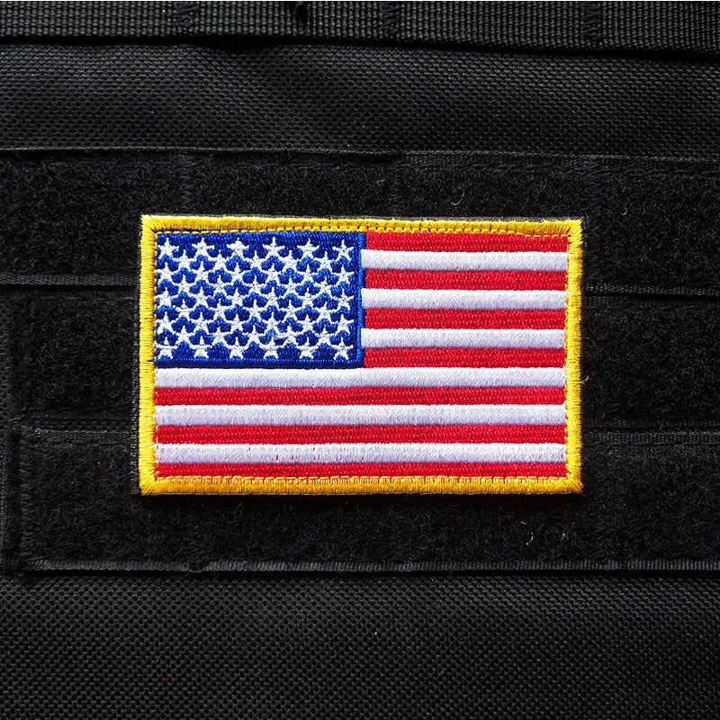 American Flag USA Embroidery Hook and Loop Armband Military Tactics Badge Backpack DIY Decoration Sticker Flag Badge 3D Tactical