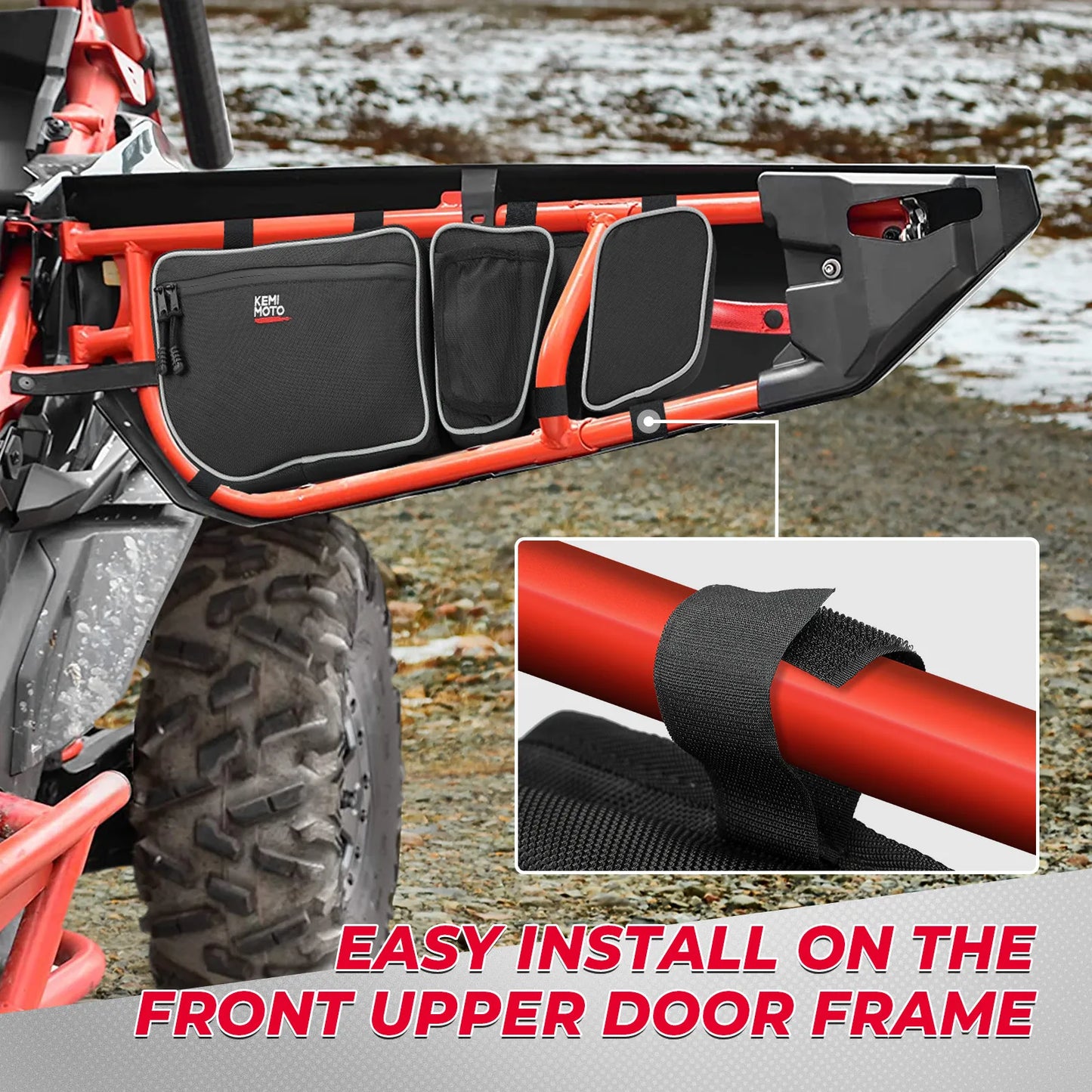 UTV Side Storage Door Bag Knee Pad Overhead Bag for Can-am Maverick X3 Max R RR 4x4 XMR XDS XRC XRS DS RS Turbo DPS 900