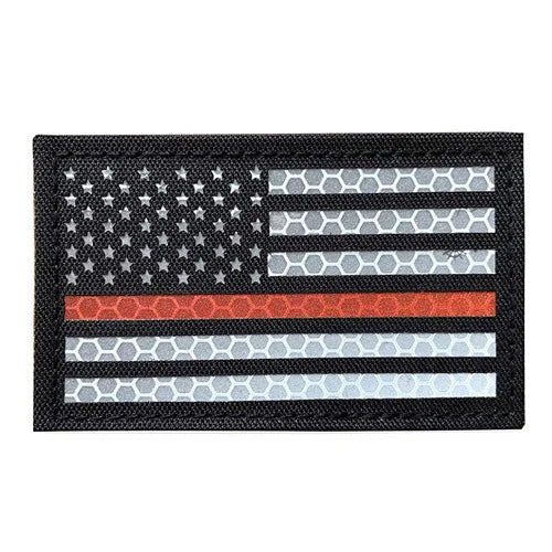 US Flag Reflective Patch USA  SRT Military Special Forces Tactical Fastener Patch Hook and Loop Army Badge Armband Costumes DIY