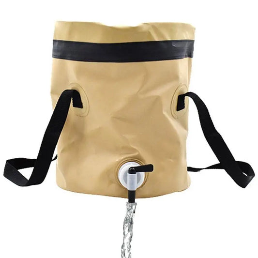 10L Multifunctional Water Storage Bag Waterproof Folding Bucket with Faucet Portable Durable Leak-proof Camping Sink Bucket Tool