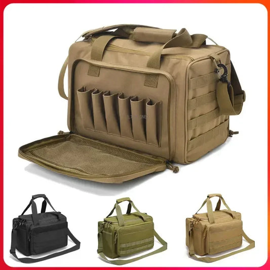 Tactical Range Bag Outdoor Hunting Training Shooting Molle Gun Bags Climbing Hiking Camping Large Capacity Handbag