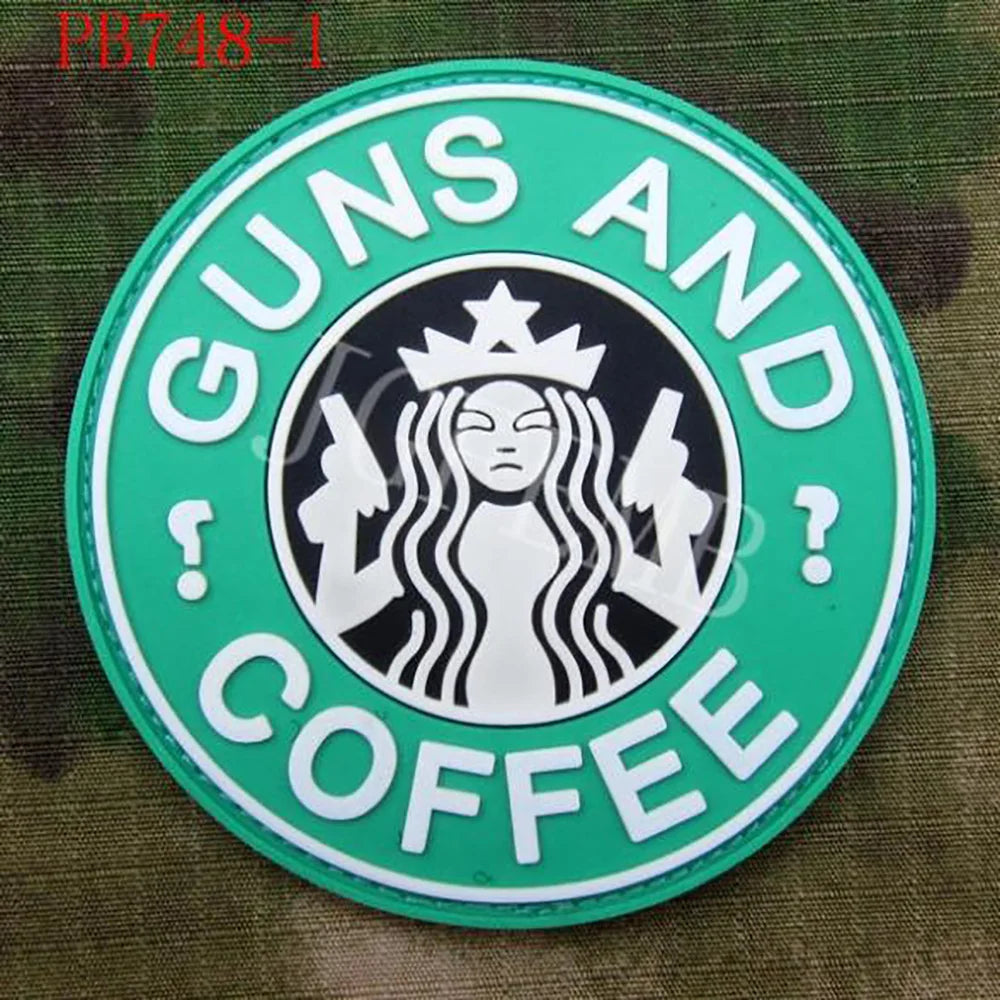 GUN AND COFFEE Question Mark Tactical Morale 3D PVC Patch