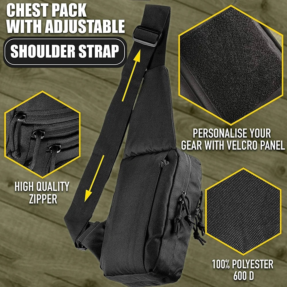 Tactical Pistol Gun Case Shoulder Bag Crossbody Shoulder Bag Outdoor Hiking Camping Backpack Hunting Pack with Gun Holster