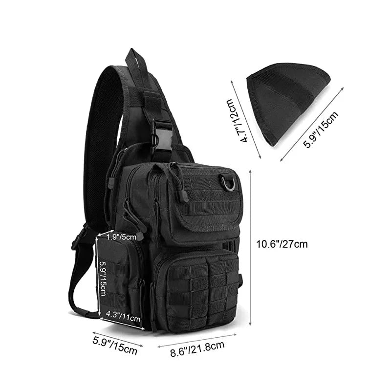 Tactical Chest Sling Bag Men's Riding Bags Hunting Gun Holster Backpacks Climbing Molle Fishing Pouch Archer Shoulder Backpack