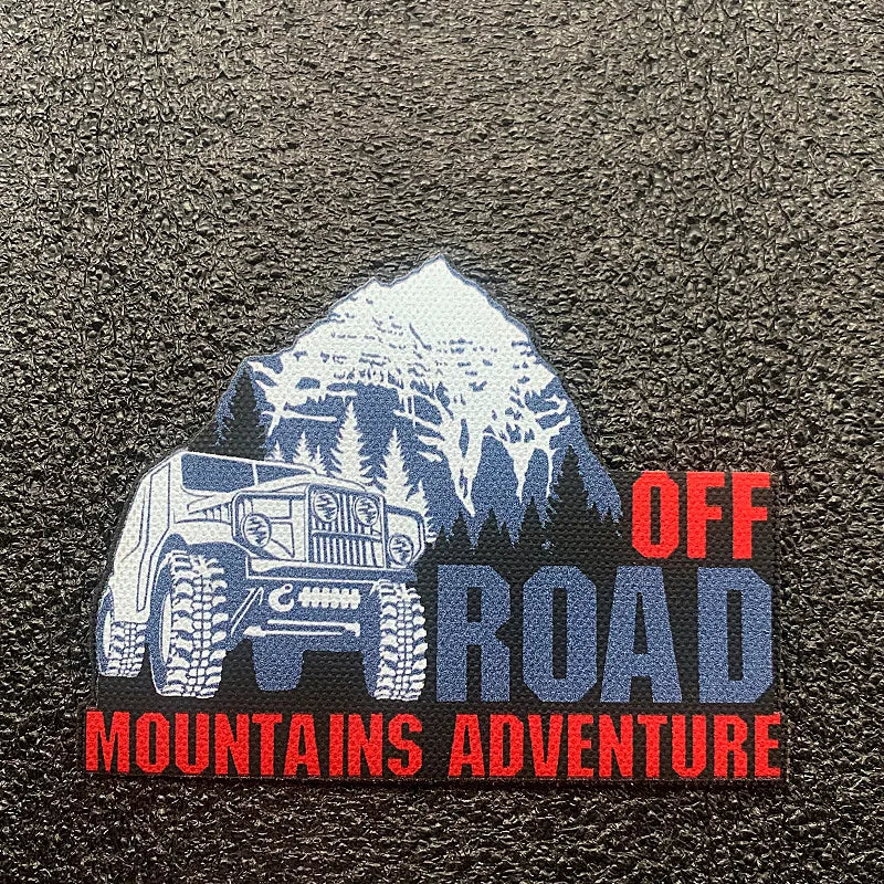 Off-Road Vehicle Series MOUNTAINS ADVENTURE OVERLAND EXPLORE THE WORLD OFF ROAD Badge For Clothing Bag DIY Decoration 18 Style