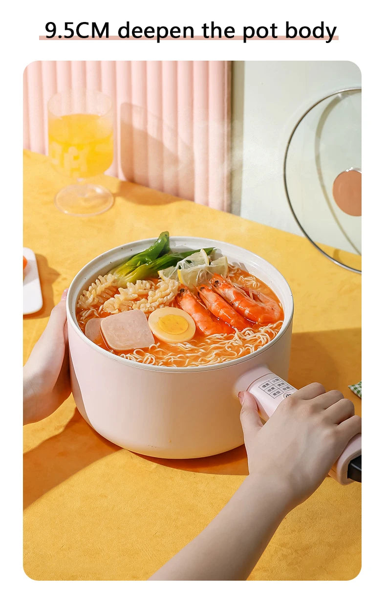 DMWD 1.8/2.5L Household Cooking Pot Electric Rice Cooker Mini Hot Pot Food Steamer Porridge Soup Pot Breakfast Maker Frying Pan