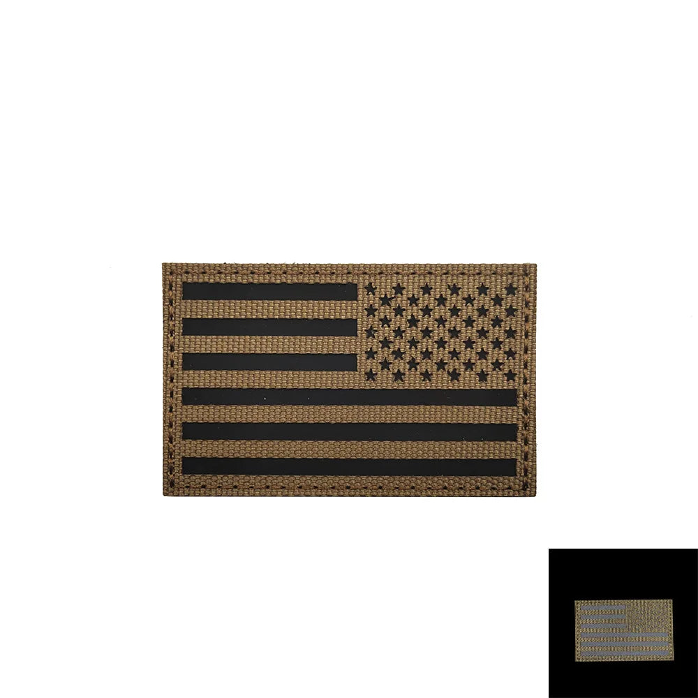 US Flag Reflective Patch USA  SRT Military Special Forces Tactical Fastener Patch Hook and Loop Army Badge Armband Costumes DIY