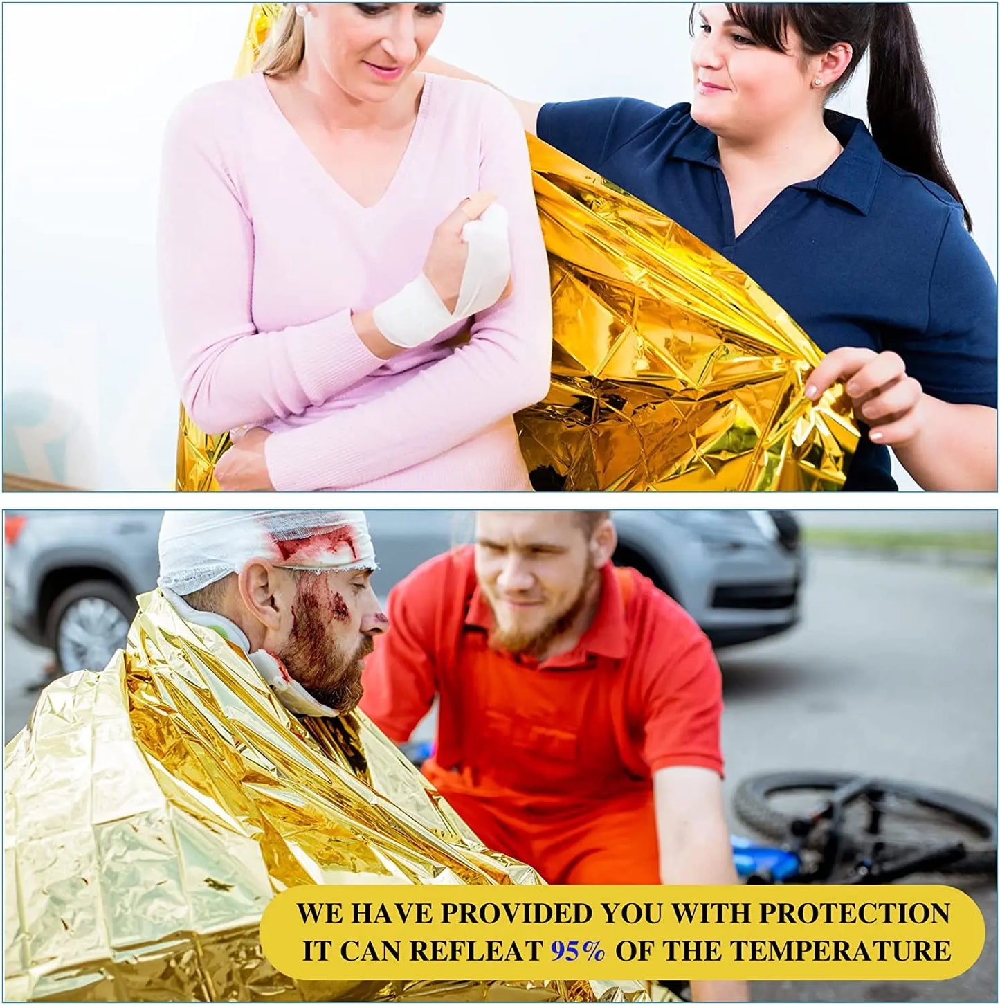 5-30Pc Outdoor Emergency Gold-Sliver Survival Blanket Waterproof First Aid Rescue Curtain Foil Thermal Military Blanket130X210Cm