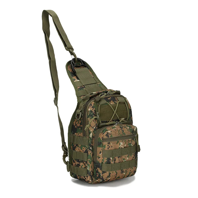 Outdoor Tactical Chest Bags Men's Small Chest Bag Cycling Shoulder Bag Army Camouflage Climbing Portable Messenger Bag 600D Wate