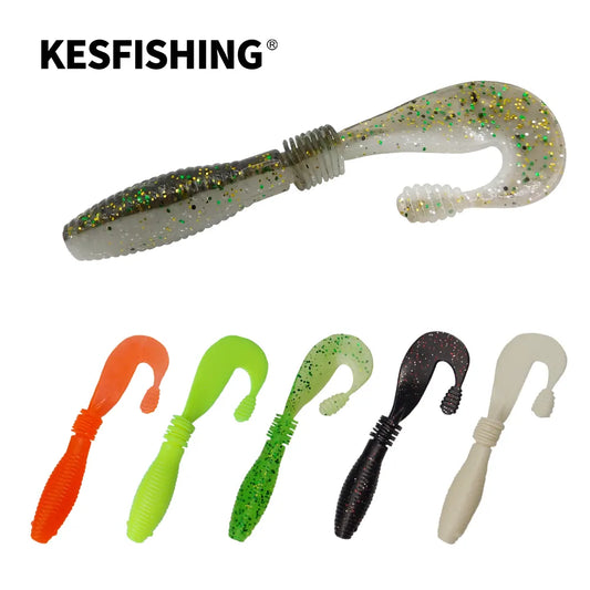 KESFISHING Counter Grub 4" 7.8g Fishing Lures Shrimp Attractant Smell Inject Salts Wobbler Artificial Soft Bait Free Shipping